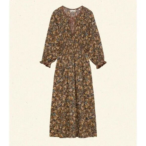 NWT Doen Delfina Organic Cotton Floral Maxi Dress Small - Picture 5 of 11